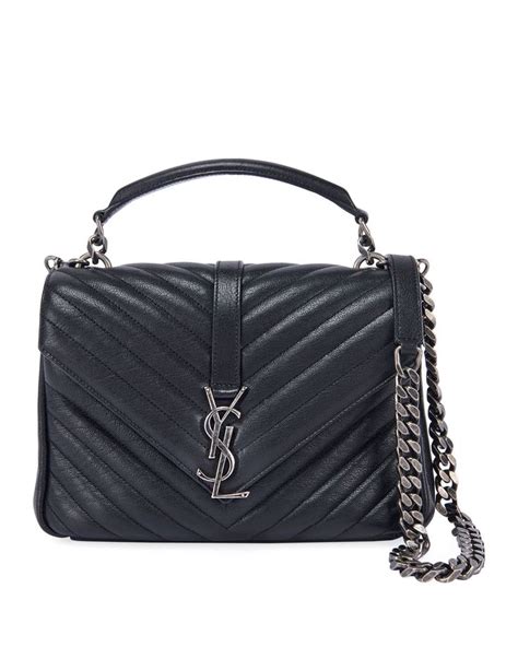 ysl crossbody bag silver hardware|ysl denim crossbody.